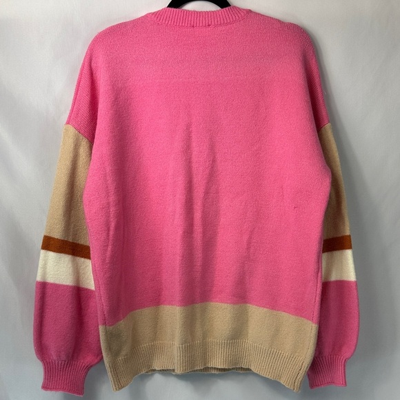 1.4.3. Story by Line Up Pink Crew Neck Long Sleeve Sweater - Picture 3 of 6